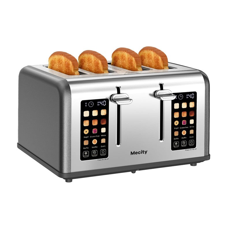 4-Slice Touchscreen Toaster Stainless Steel 6 Browning Wide Slots Gray8