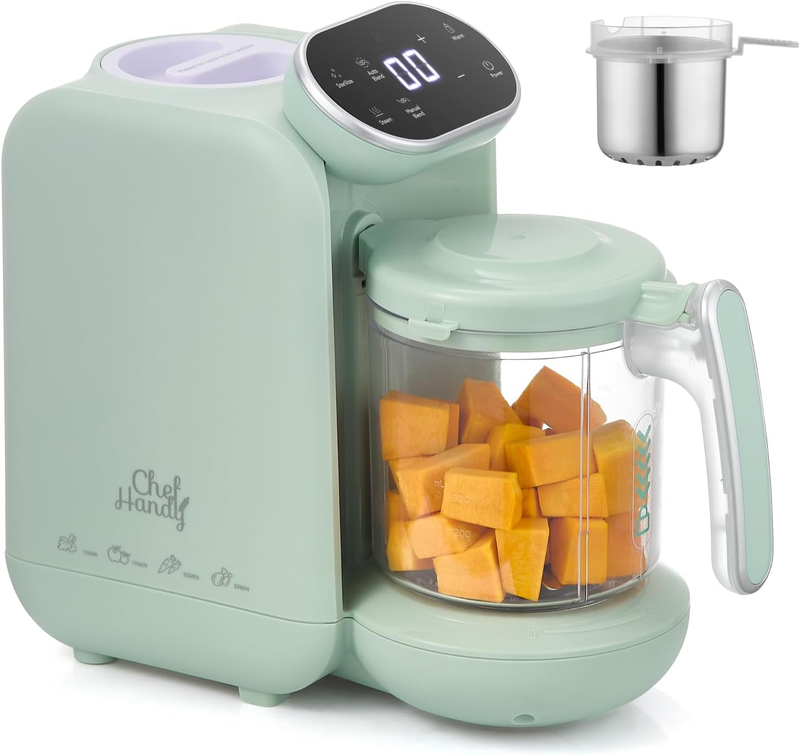 5-in-1 Baby Food Maker Steamer Blender Warmer Auto Cooking BPA-Free Green9