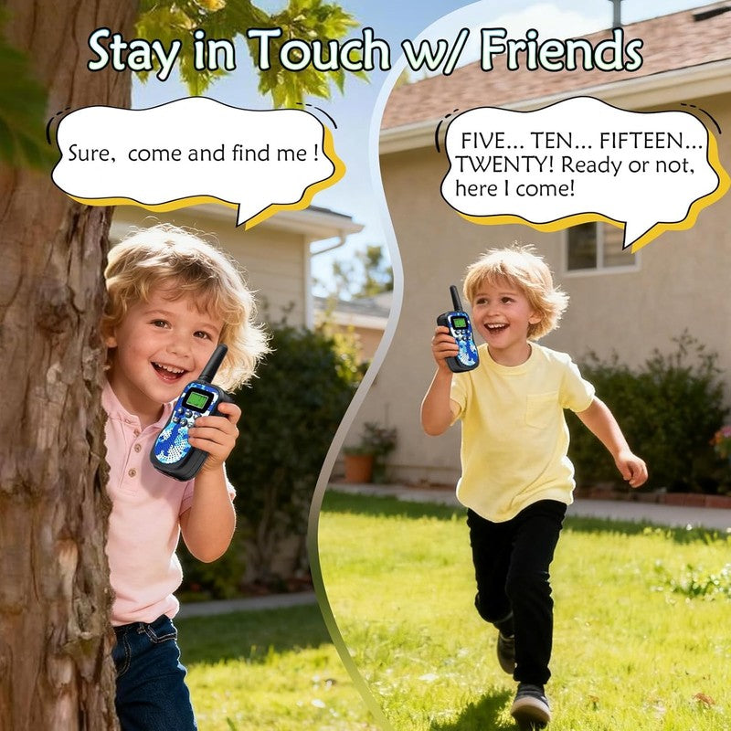 Kids Walkie Talkies 3 Pack 22CH Toy Radios w/ Flashlight LCD 3km Range4
