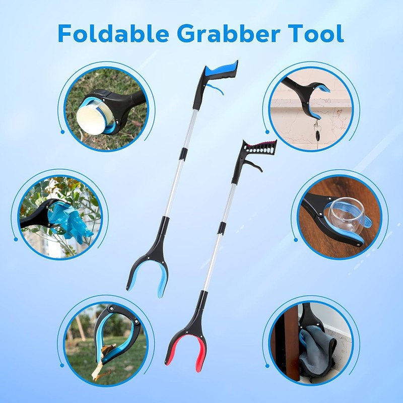 Grabber Reacher Tool - 32” Extra Long Foldable Gripper and Reaching Tool - Heavy4