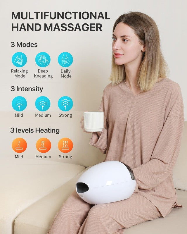 Heated Hand Massager Rechargeable Finger Compression Gift Men Women6