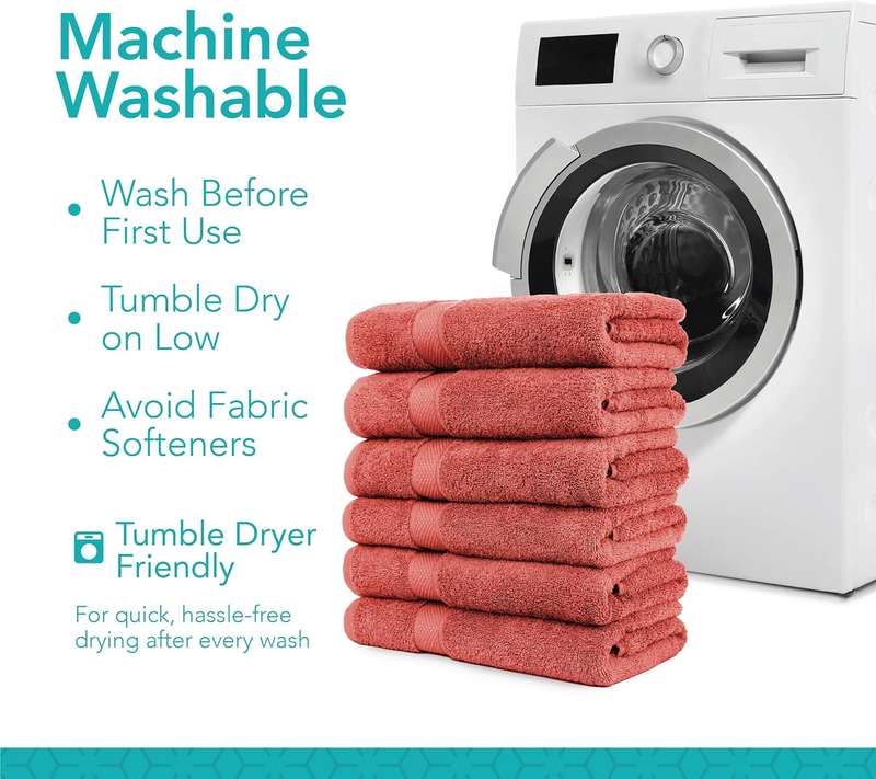 Pleasant Home Bath Towels Set of 6 (24” X 50”) 100% Cotton, 515 GSM | Lightweigh4