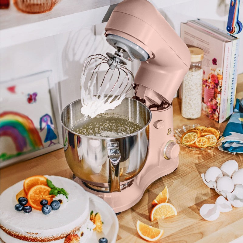 Beautiful 5.3 QT Stand Mixer w/ Flat Beater, Dough Hook by Drew Barrymore Rose5