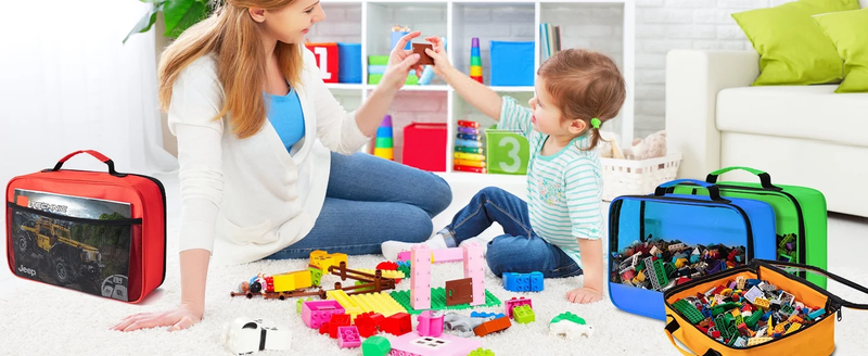 4pcs Building Block Toy Storage Bags Travel Case for Bricks Puzzles6