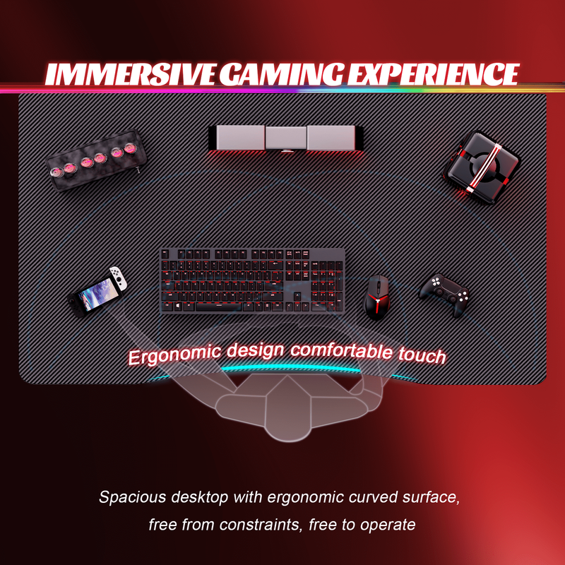 32 Inch Gaming Desk, Ergonomic Gamer Table, Gamer Workstations for Adult and Tee4