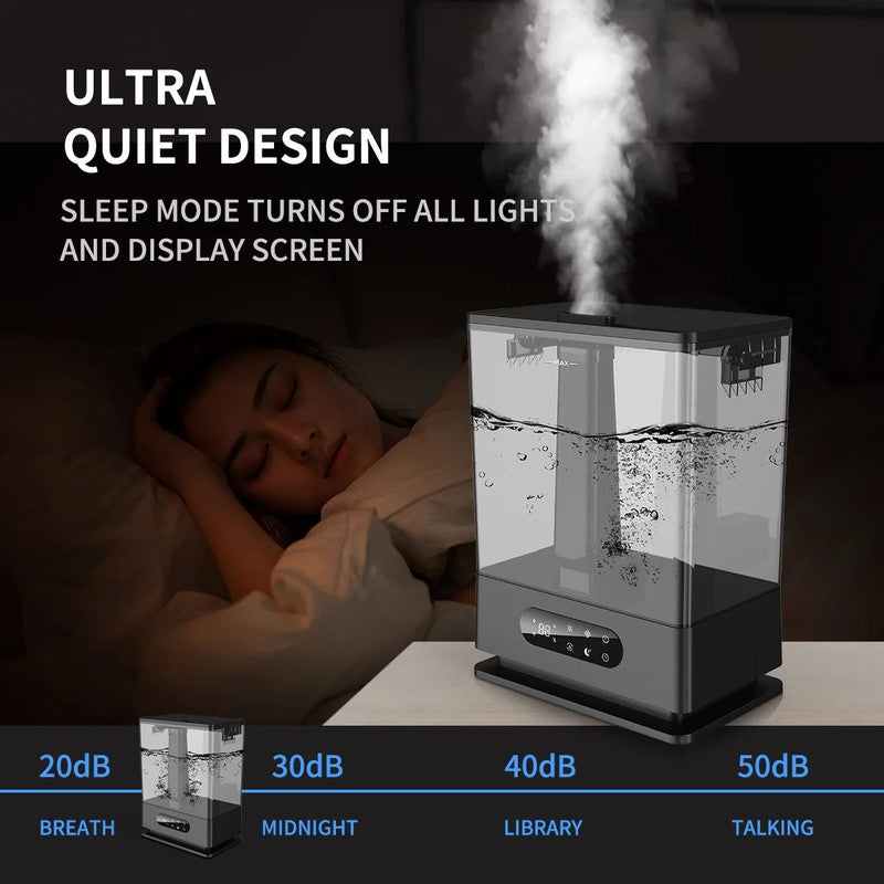 6.5L Large Top Fill Cool Mist Humidifier for Bedroom Home Black3
