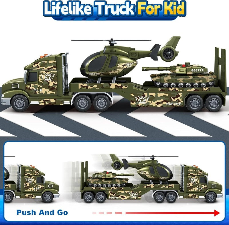 Army Truck Boy Toys, 3 4 5 6 Vehicle Car Toy Brithday Gifts, 3 in 1 Extra Large4
