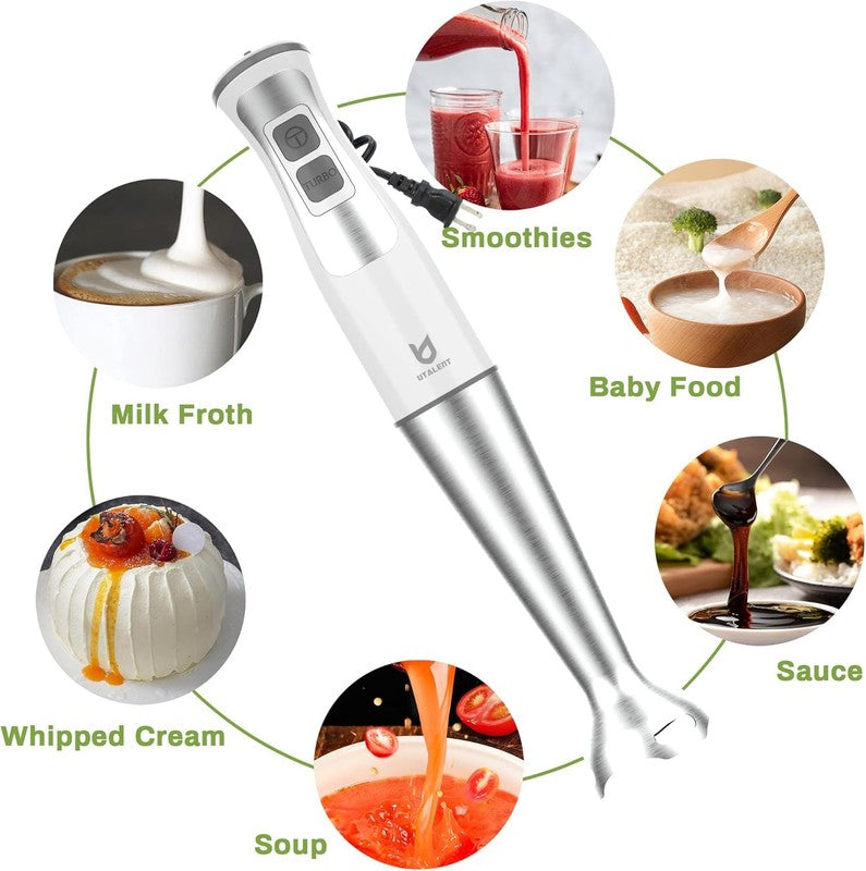 Immersion Hand Blender,  5-In-1 8-Speed Immersion Blender with 500Ml Food Grinde4