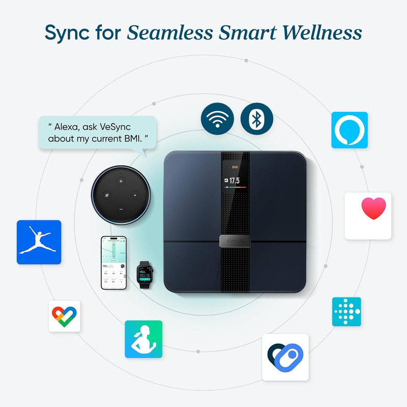 Smart Body Weight Scale BMI Body Fat Muscle Bluetooth FSA HSA 13 Metrics5