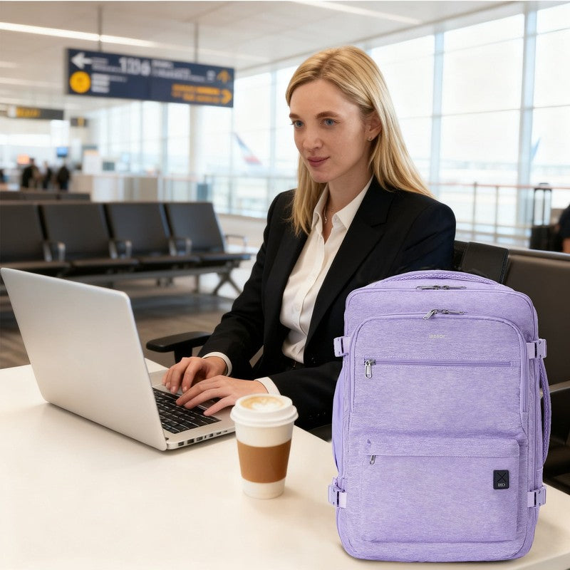 Business Travel Backpack Fits 17 Inch Laptop for Personal Item Bag 18X14X8 Clams8