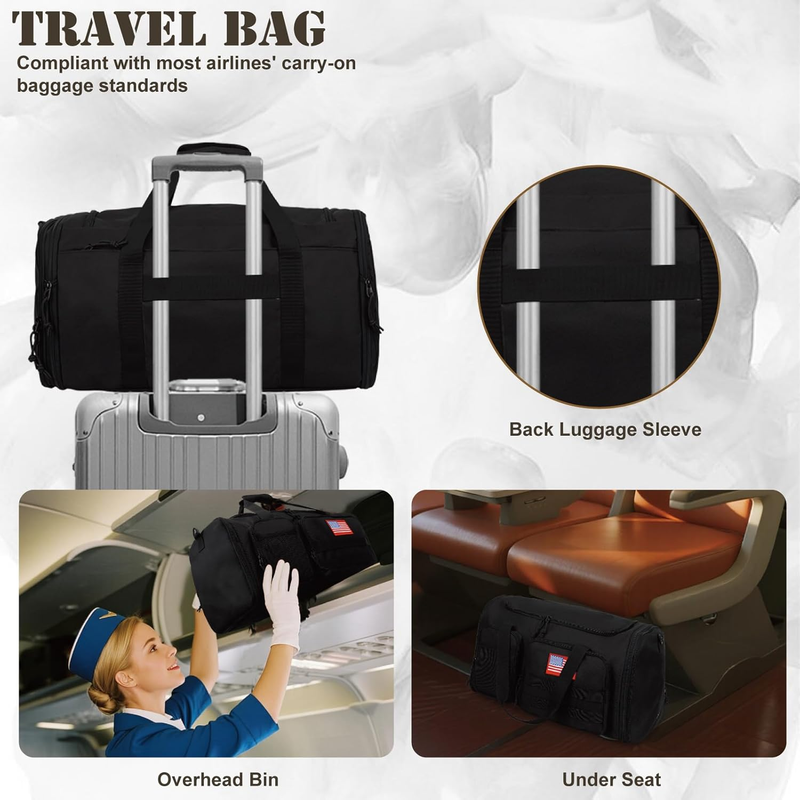 Tactical Duffle Bag for Travel Expandable 52L Large Duffle Bag for Men Gym Duffe6