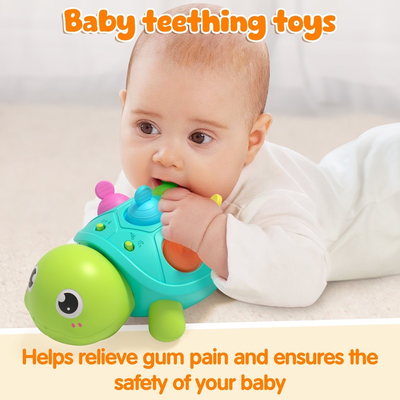 Musical Crawling Turtle Baby Toy – Light Up Tummy Time & Sensory Development Cra6