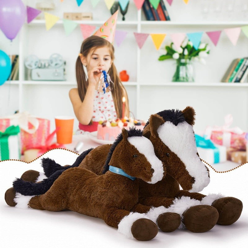 47" Giant Horse Stuffed Animal Large Stuffed Horse Plush Toy2