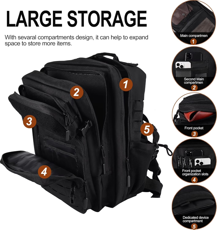 Hiking Backpack 45L Camping Travel Backpack for Men Women Waterproof Large Capac1