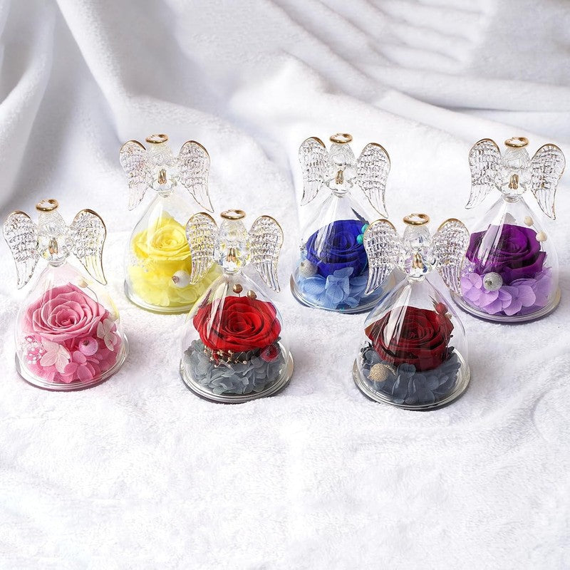 Mom Birthday Gifts for Mom, Angel Figurines with Real Rose Gifts for Her Mom Gra8