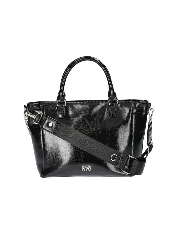 Women'S Top Handle Satchel Handbag, Black1