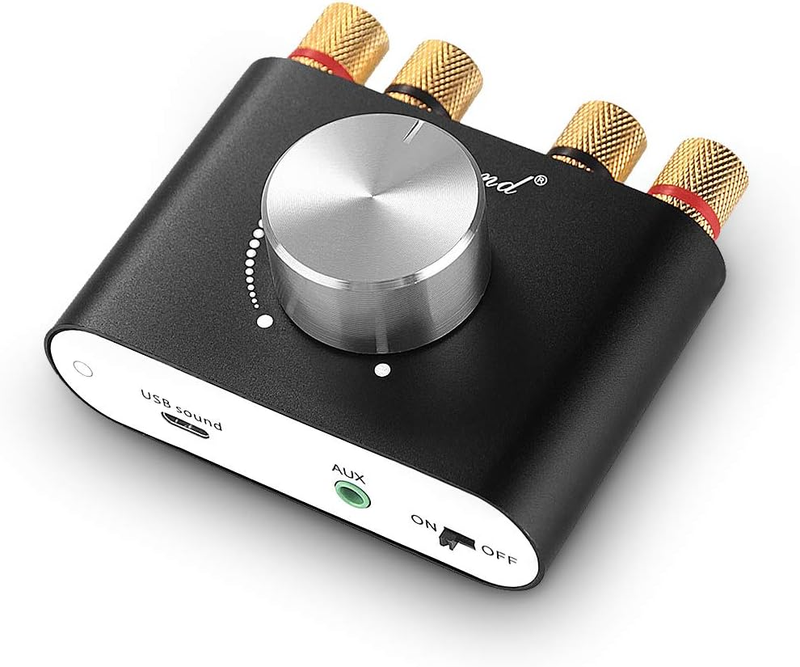 Mini Bluetooth 5.0 Stereo Hi Fi Amp 2×50W Aux/USB/Wireless PC Audio Black8