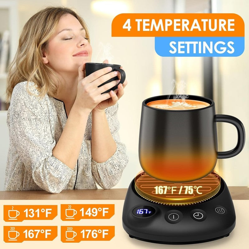 Coffee Mug Warmer with Auto Shut Off & 4 Temp Settings   Black1