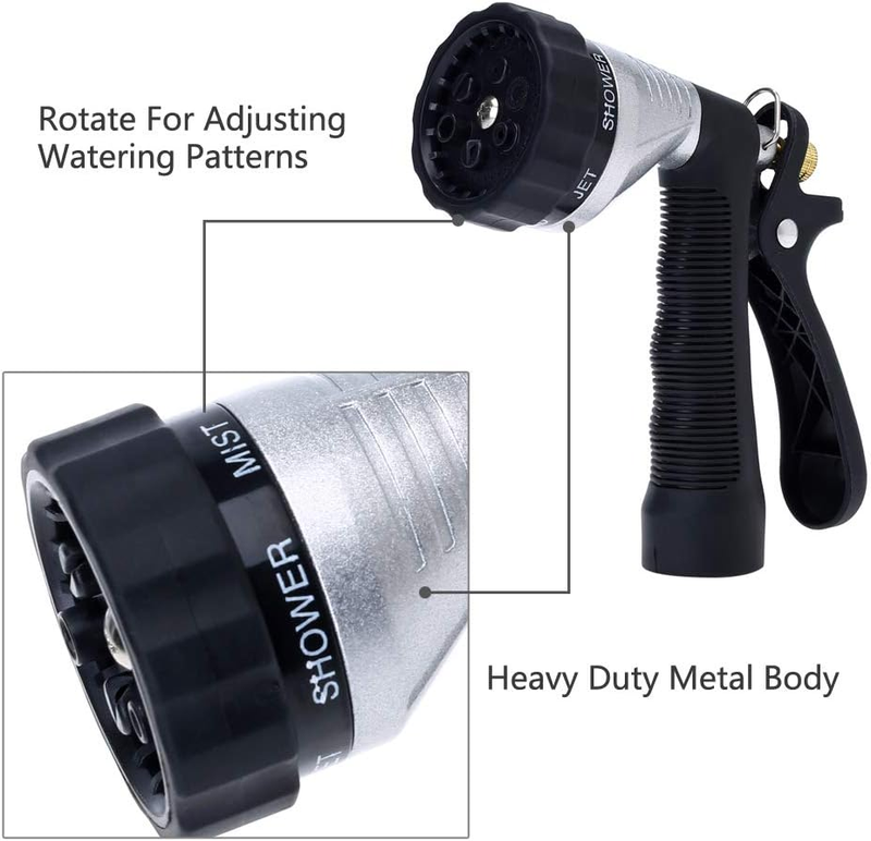 Metal Garden Hose Nozzle with Adjustable Spray for Plants, Cars & Pets5