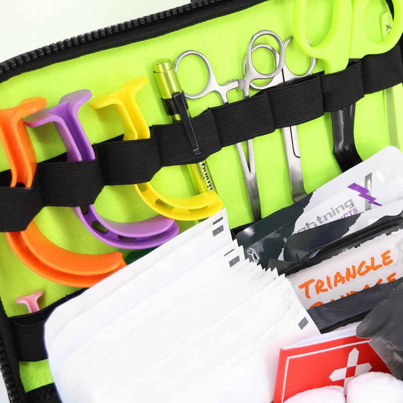 Lightning X EMT Bag LXMB25 Fully Stocked 240+ EMS Trauma Kit Fluorescent Yellow3