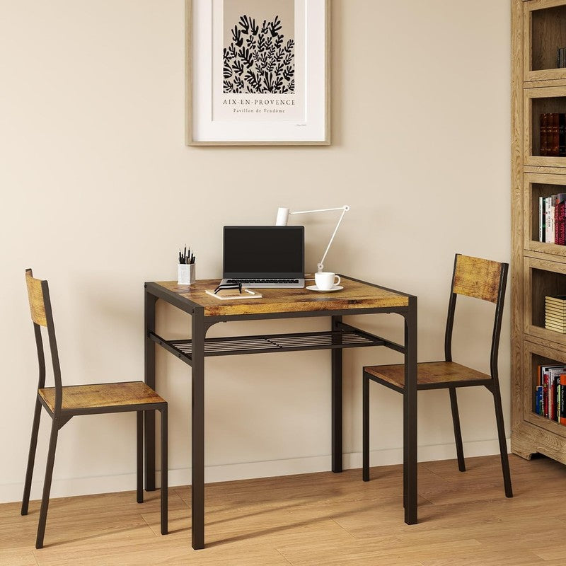 Dining Table Set for 2, 3 Piece Kitchen Table with 2 Chairs for Small Space, Apa5