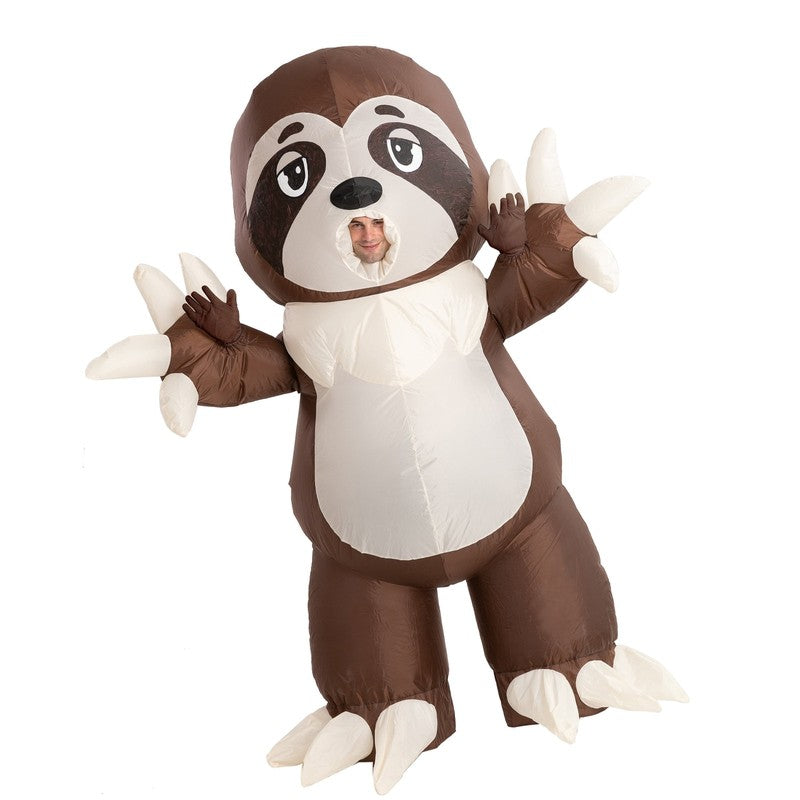 Brown Sloth Inflatable Costume for Adults Air Blow Up Unisex Halloween Cosplay1