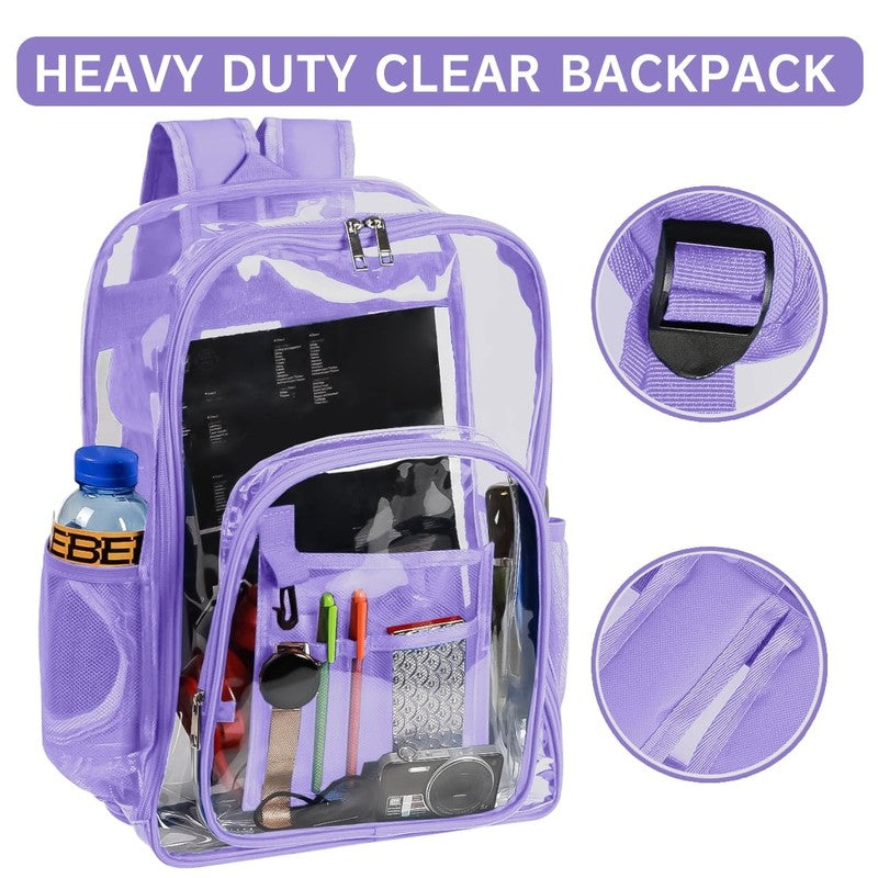 Waterproof Clear Backpack Heavy Duty PVC Transparent Large Capacity Backpack wit1
