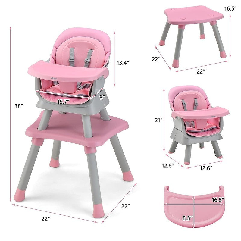 8 in 1 Baby High Chair, Convertible Highchair for Babies and Toddlers, Infant Di5