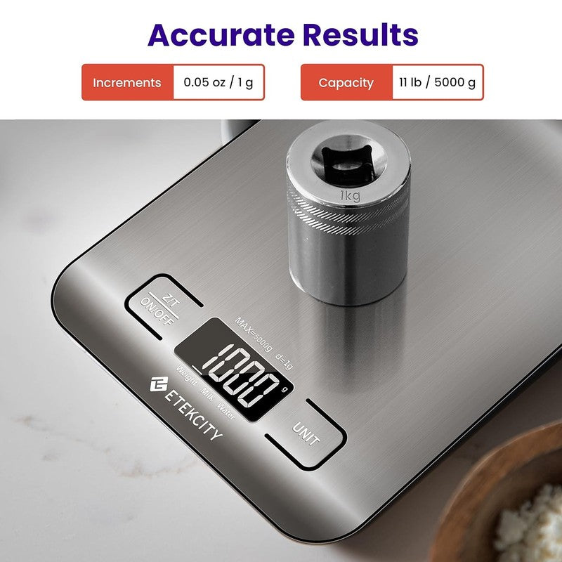 Digital Kitchen Scale for Cooking, Baking & Meal Prep   Stainless Steel Design7