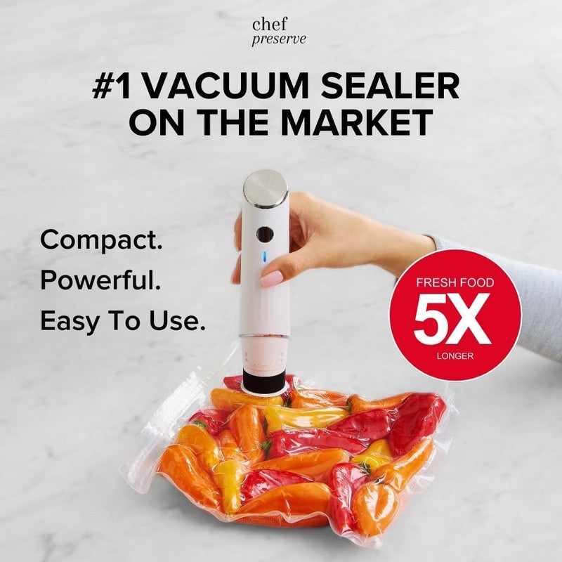 Compact Handheld Vacuum Sealer – Food Sealer Machine with 30 Reusable Bags1