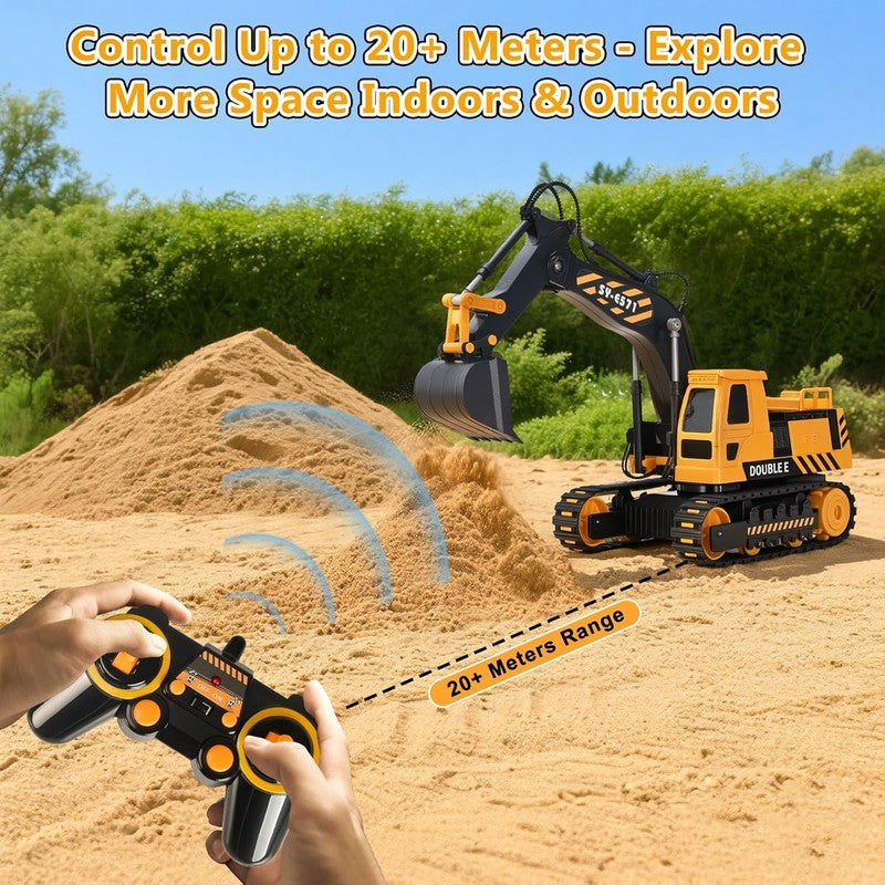 Remote Control Excavator Construction Toy Realistic Sandbox Digger for Kids3
