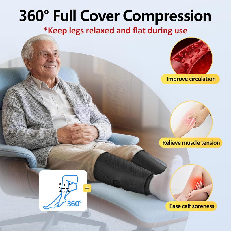 Cordless Calf Massager Compression Leg Circulation Pain Relief Portable FSA Elig3
