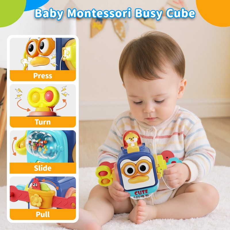 Juguetes Para Bebés 4 En 1 6-12 Meses Niños Niñas, Juguetes Montessori Para Bebé2