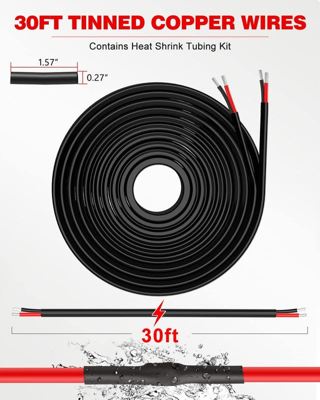 16 AWG 2 Conductor Wire, 30FT Flexible PVC Cable for Automotive & Marine Use3