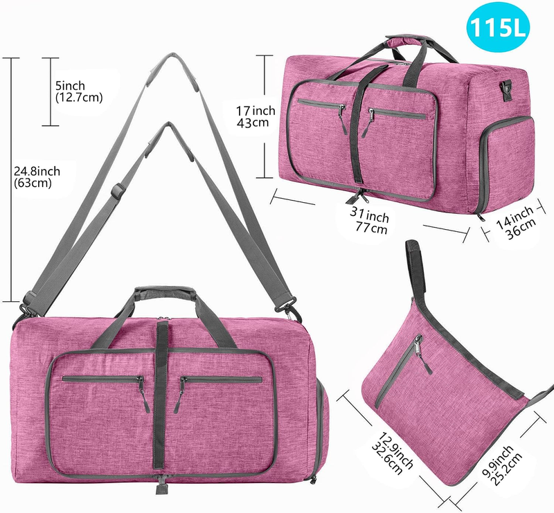 65L 85L 115L Foldable Travel Duffel Bag Weekender Overnight Luggage1