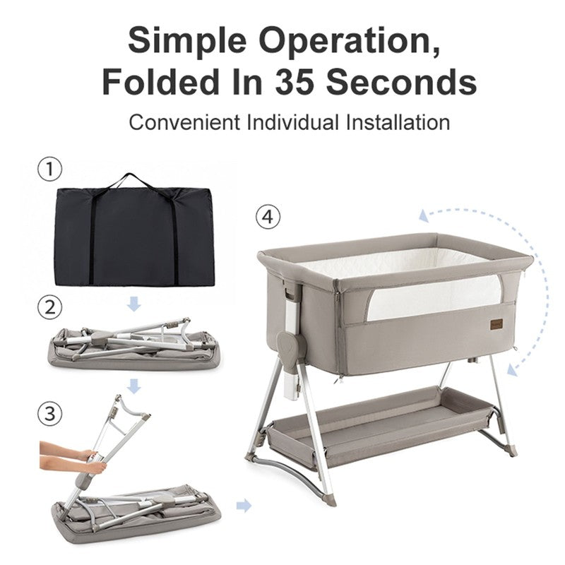 Baby Bassinet Bedside Sleeper Rocking Crib Newborn Co Sleeper 0 6M Unisex7