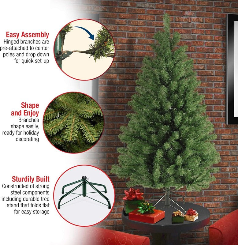 Unlit North Valley Spruce Mini Christmas Tree 4Ft 307 Tips Green3