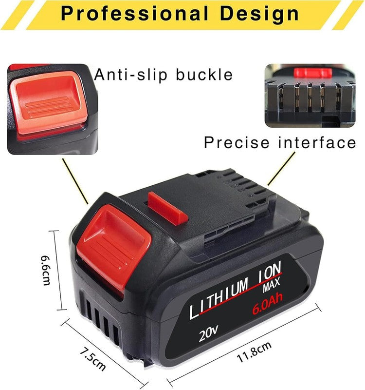 20V Battery Replacement 2 Packs Lithium-Ion Batteries2