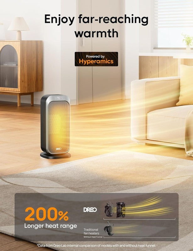 1500W Quiet Space Heater Portable w/ Remote 70° Oscillation PTC Ceramic2