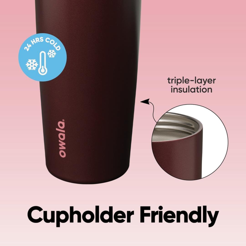 Owala FreeSip Sway 30oz Insulated Stainless Steel Bottle Black Cherry3