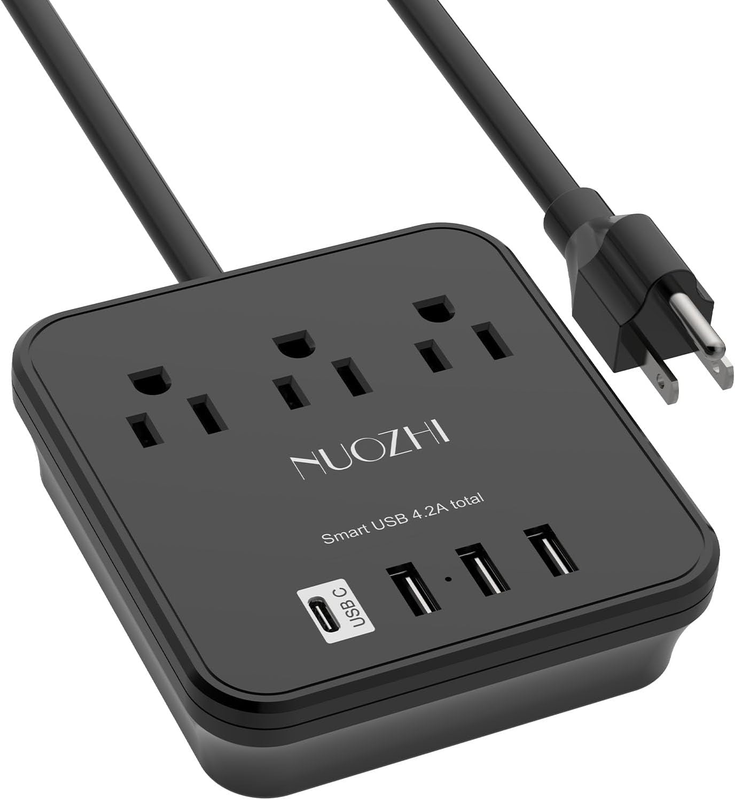 Cruise Approved Power Strip 3 Outlets 4 USB 1 USB C 6FT Black0