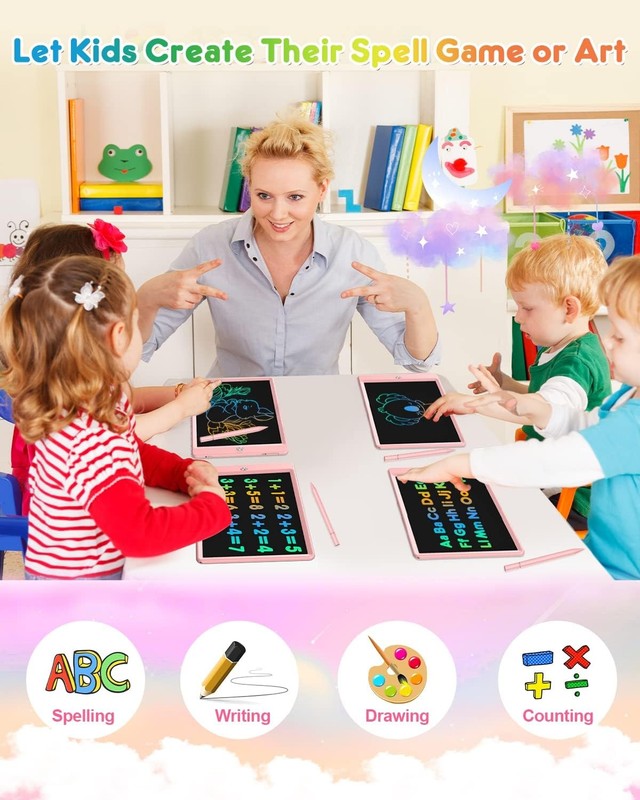 LCD Writing Tablet, Doodle Board Toys Gifts for 3 8 Year Old Girls Boys, 10 Inch4