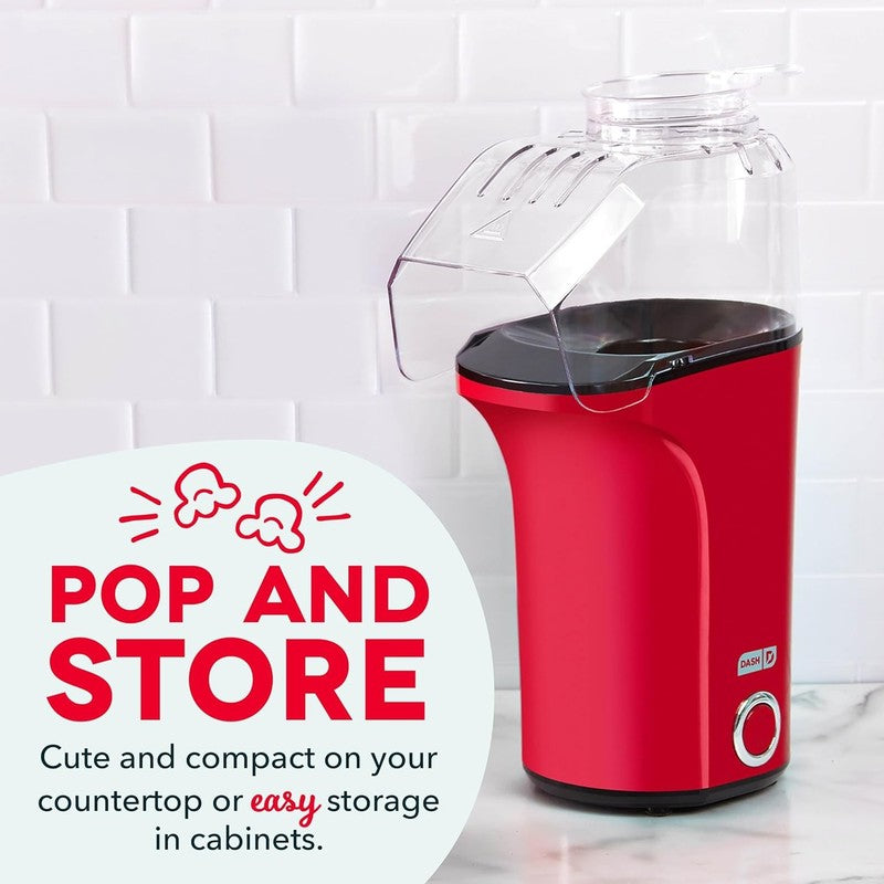 Fresh Pop Popcorn Maker   Oil Free, Air Popcorn Popper   with Measuring Cup & Re6