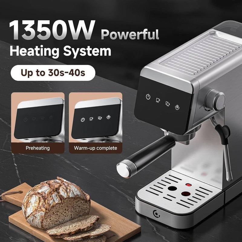 20 Bar Espresso Machine LED Touch Screen 41oz Compact Home & Office3