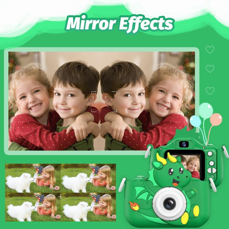 Kids Selfie Digital Camera Toy w/ Protective Cover 32GB SD Card Ages 3 96