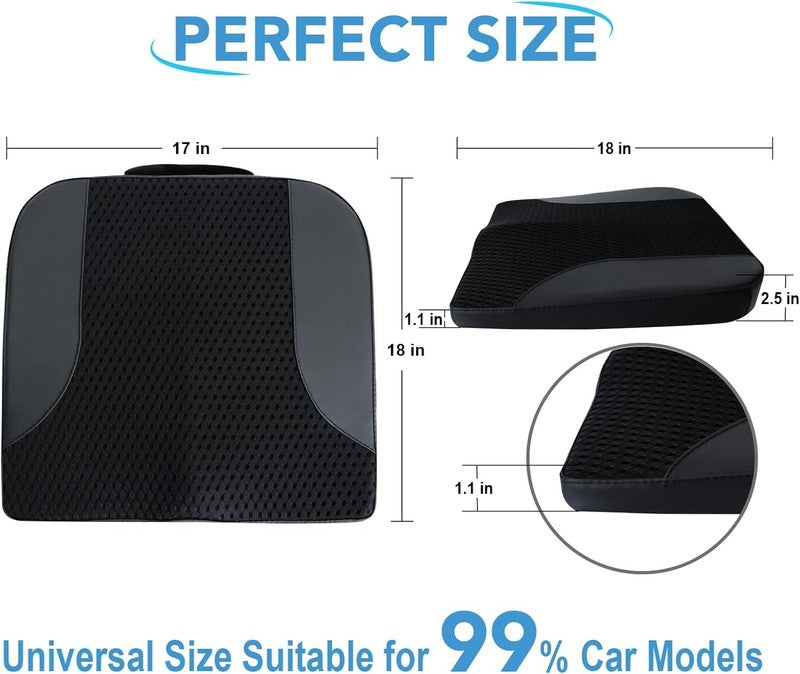 Memory Foam Car Seat Cushion for Sciatica & Back Pain Relief – Black8