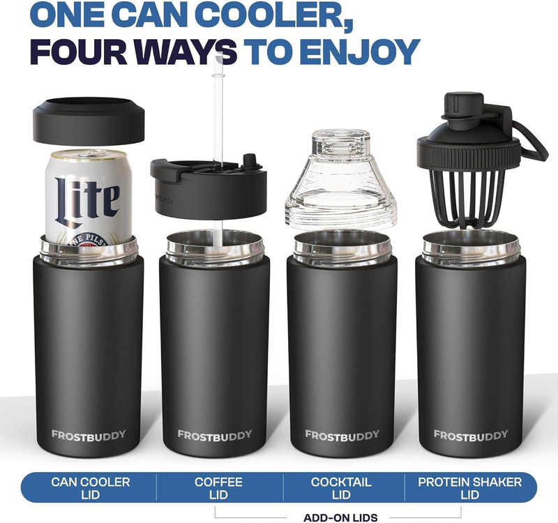 Universal Buddy Can Cooler Stainless Steel Fits 12oz 16oz Aurora5