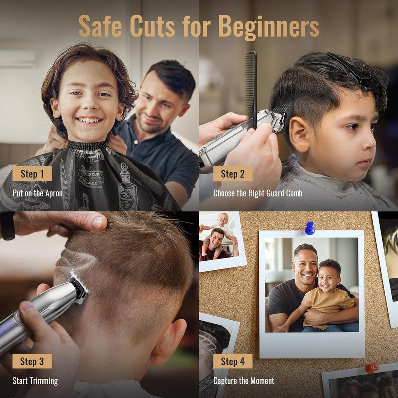Cordless Hair Clippers & Trimmer Set for Men | Professional Barber Kit3