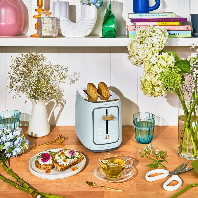 2 Slice Toaster with Touch Activated Display, Hydrangea by Drew Barrymore2