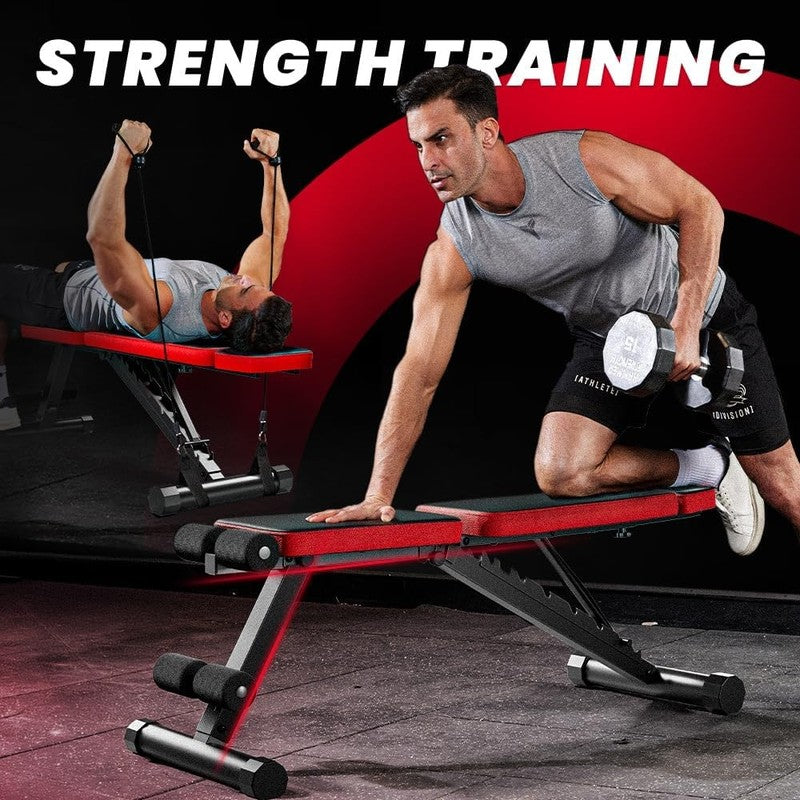 Adjustable Weight Bench with Headrest   660LBS Capacity for Home Gym5